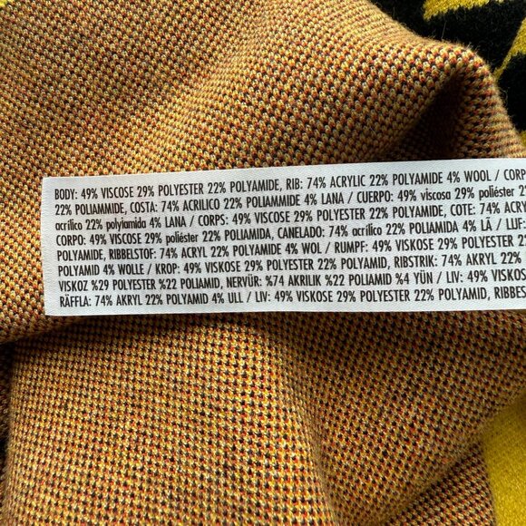 Disney Mickey Mouse Graphic Knit Yellow Pullover Sweater Size 3X Oversized - Picture 6 of 7